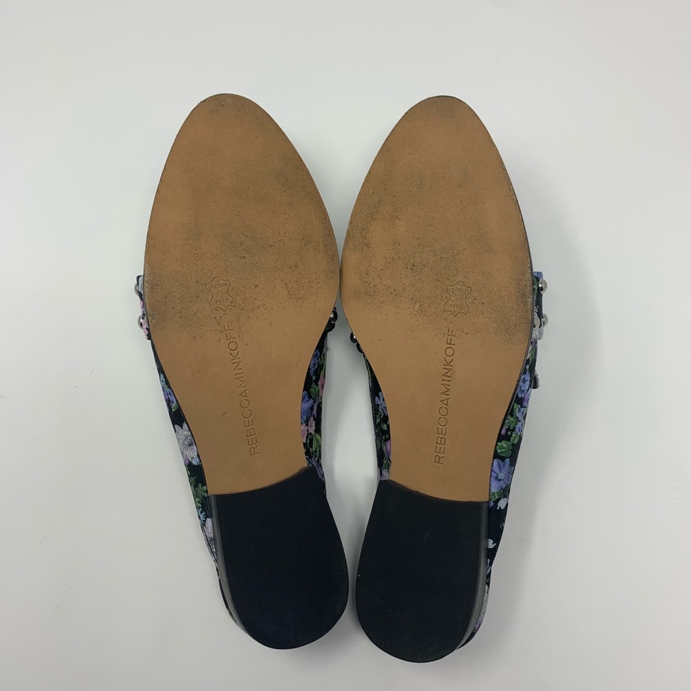 Rebecca Minkoff Milena Floral Studs Slide On Mules Shoes Women Size 7 Preppy - Picture 12 of 14
